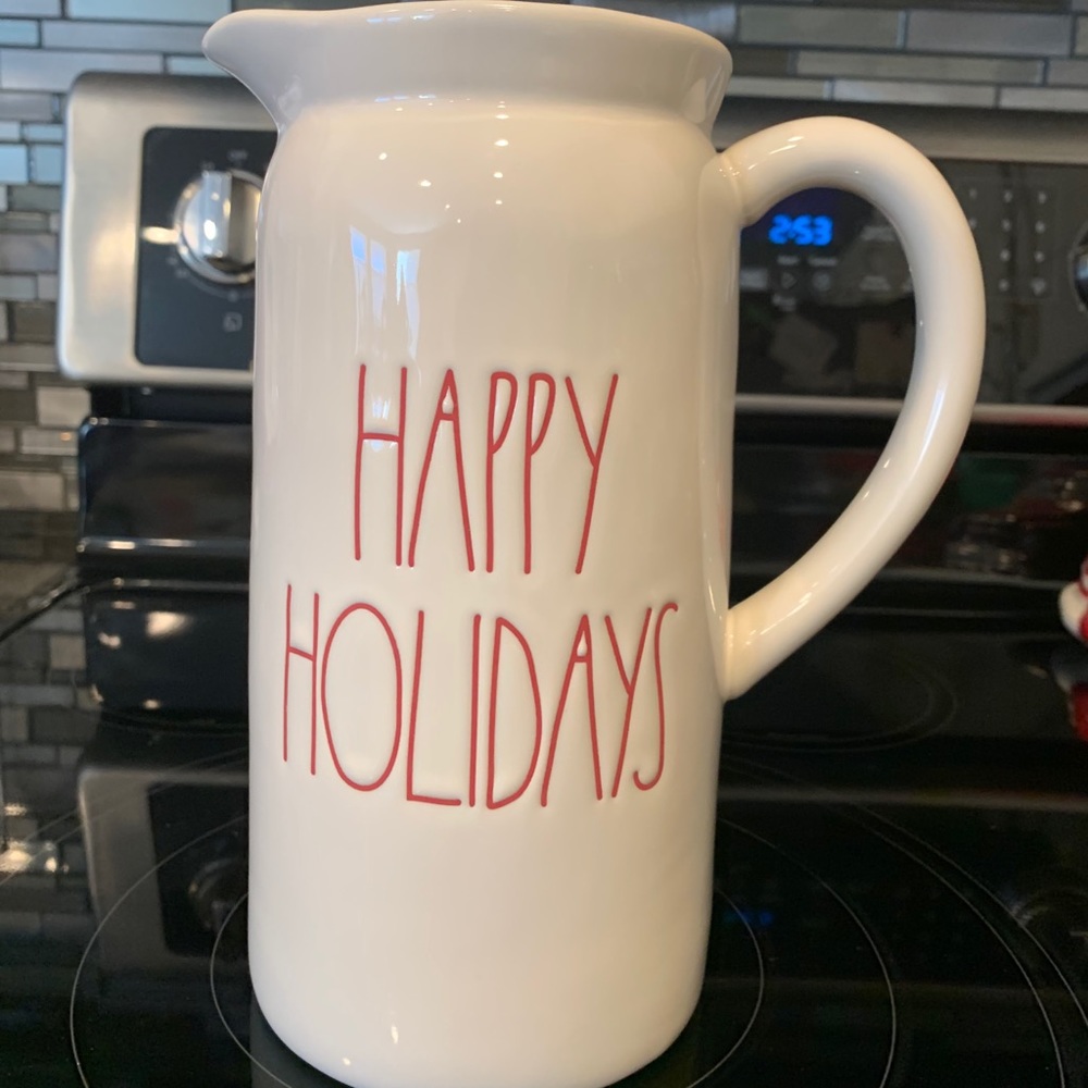 Rae Dunn Happy Holiday Pitcher